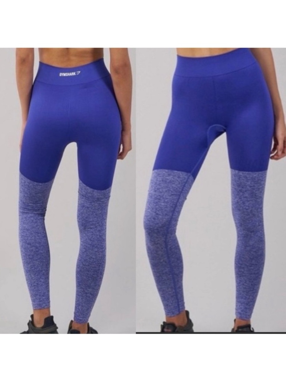 Gymshark Two Tone Seamless Leggings: Indigo Marl